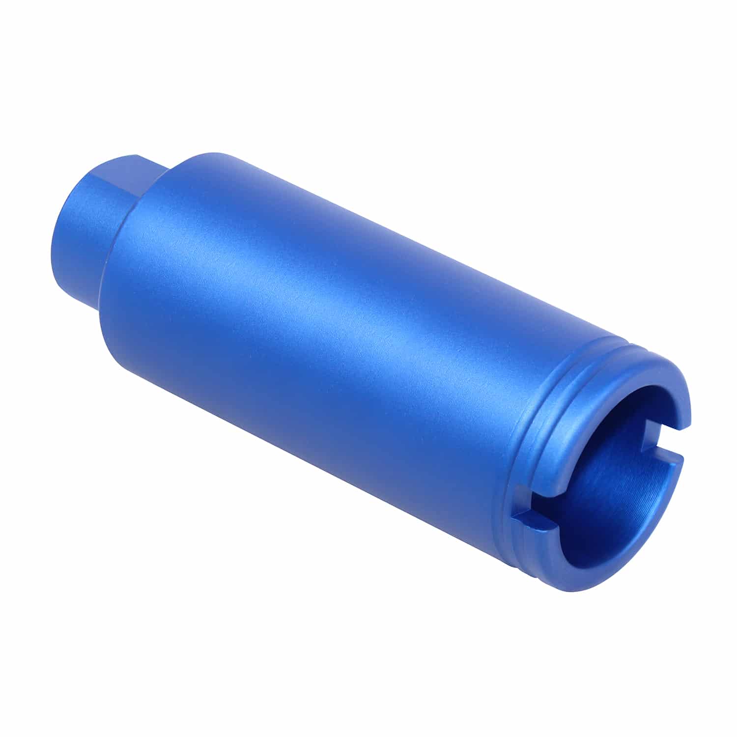 AR-15 Slim Line Cone Flash Can in Anodized Blue finish