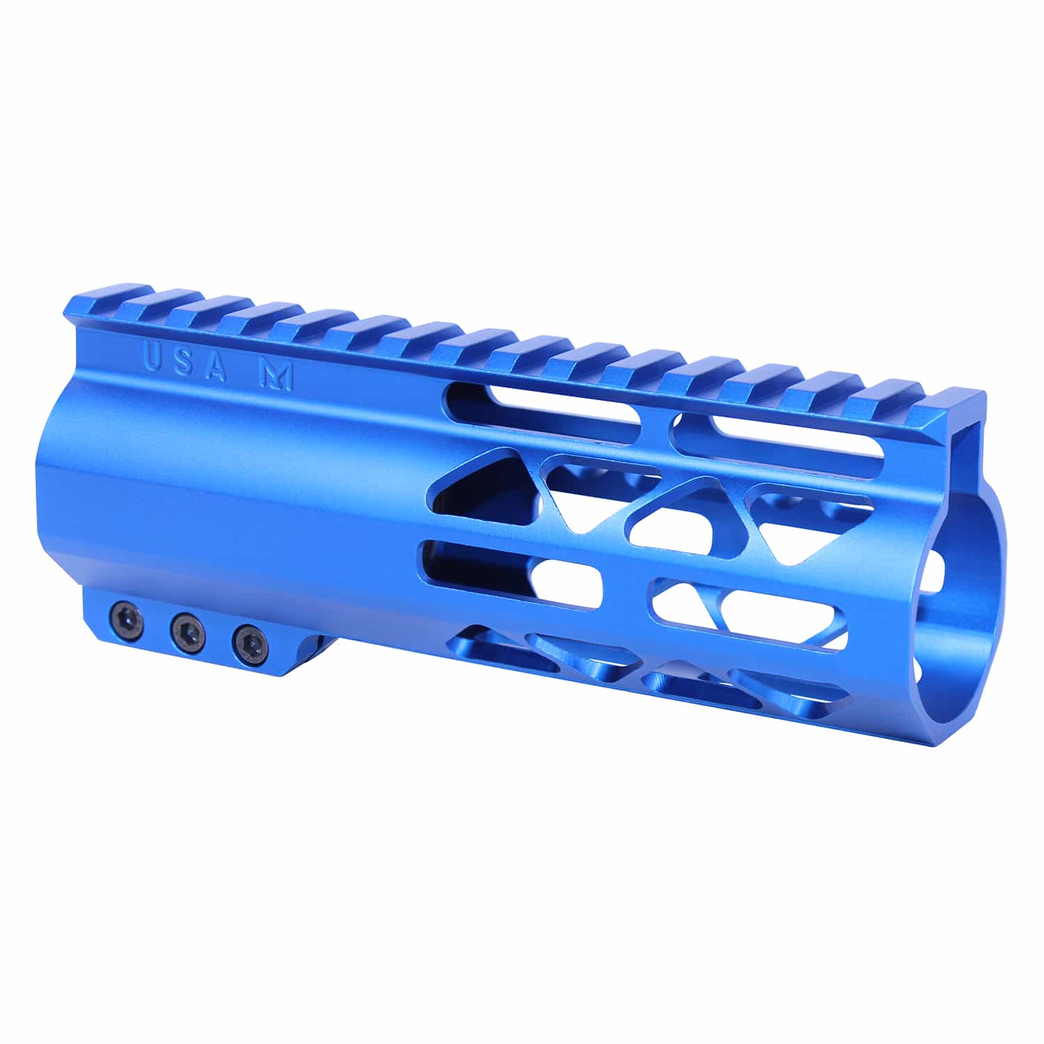 6-inch AIR-LOK Series M-LOK handguard with monolithic top rail in anodized blue finish