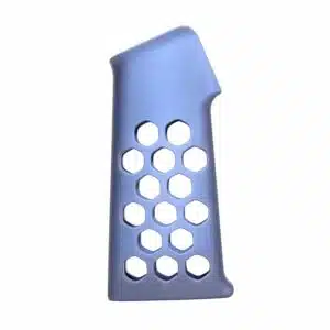 Airlite Series Skeletonized Aluminum Pistol Grip in Anodized Grey finish with honeycomb cutouts
