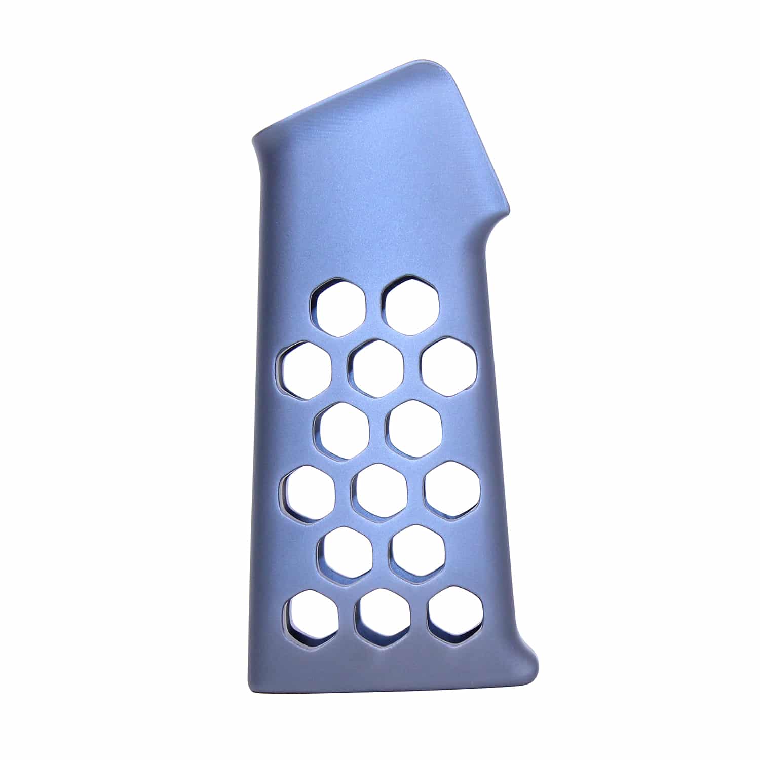 Airlite Series Skeletonized Aluminum Pistol Grip in Anodized Grey finish with honeycomb cutouts