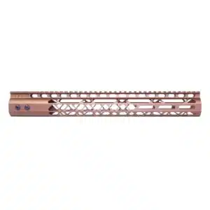 Anodized Bronze 15 inch Air Lite M-LOK handguard with monolithic top rail and cutouts