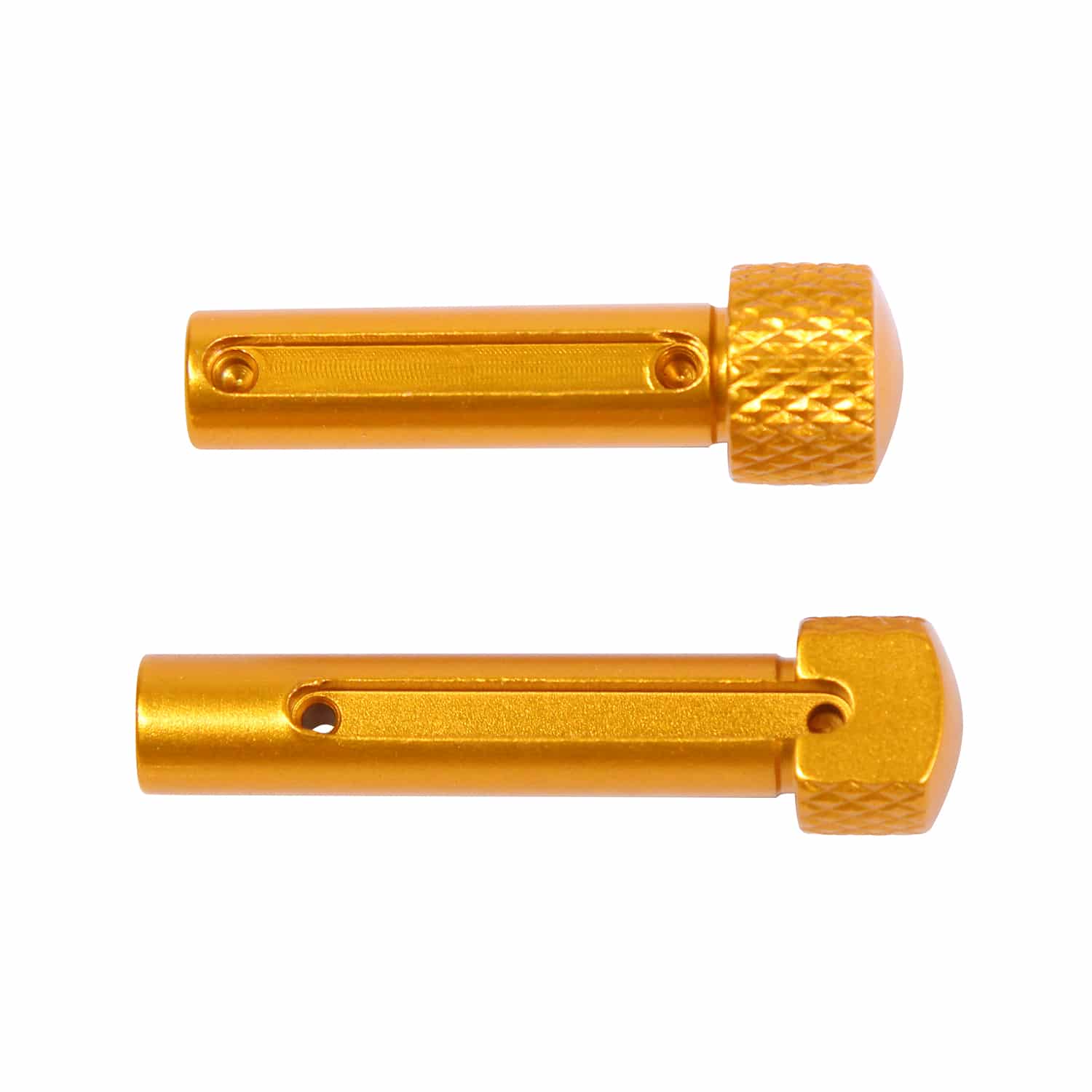 Anodized orange extended takedown pin set for AR 5.56 Cal Gen 2 platform
