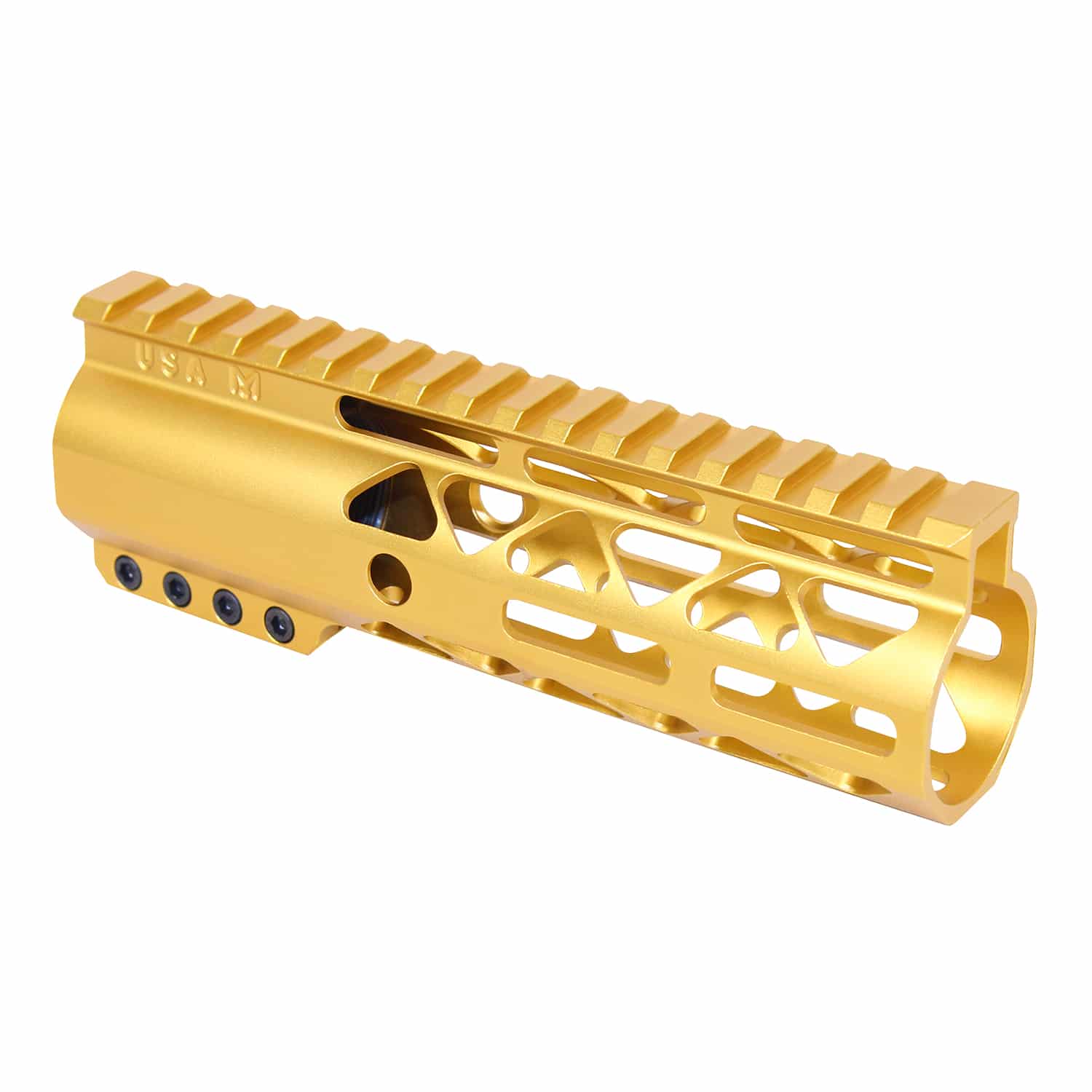7 inch AIR-LOK M-LOK handguard with monolithic top rail in anodized gold finish