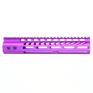 Anodized Purple 10-inch M-LOK Free Floating Handguard with Monolithic Top Rail
