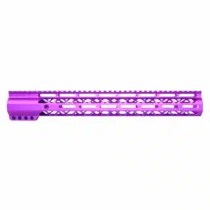15-inch Air-LOK M-LOK handguard with monolithic top rail in anodized purple finish