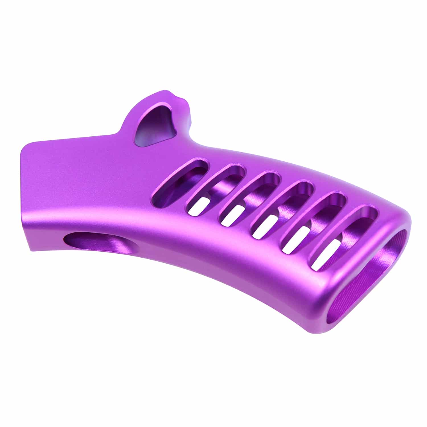 Ultralight Series Skeletonized Aluminum Featureless Grip in Anodized Purple finish