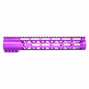 12-inch AIR-LOK Series M-LOK handguard with monolithic top rail in anodized purple finish