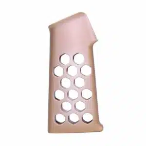 Airlite Series Skeletonized Aluminum Pistol Grip in Anodized Bronze finish with hexagonal cutouts