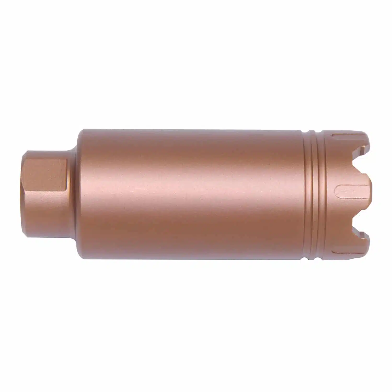 Anodized Bronze AR-15 Slim Line Trident Flash Can with Glass Breaker