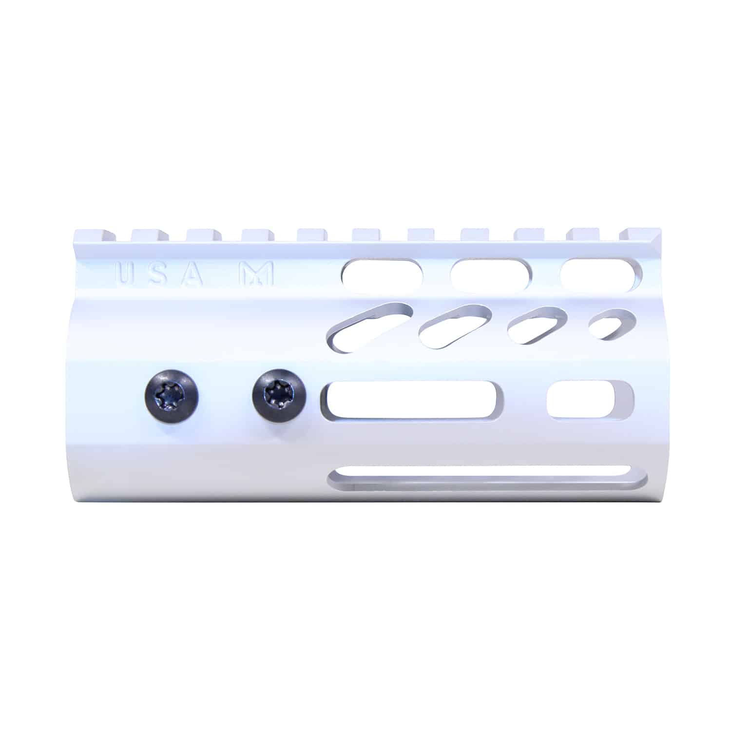4 inch Ultra Lightweight Thin M-LOK Free Floating Handguard with Monolithic Top Rail in Anodized Clear finish