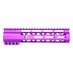 9 inch AIR-LOK handguard with monolithic top rail in anodized purple finish