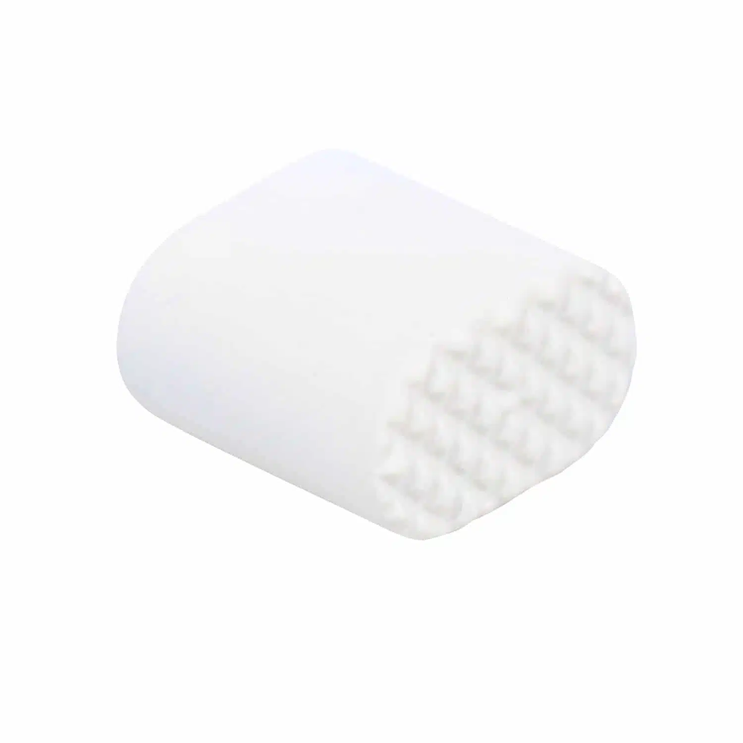 AR-15 Extended Mag Button in Arctic White with knurled grooves