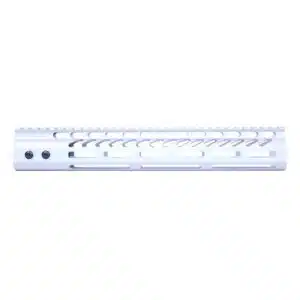 12 inch M-LOK handguard with monolithic top rail in anodized clear finish