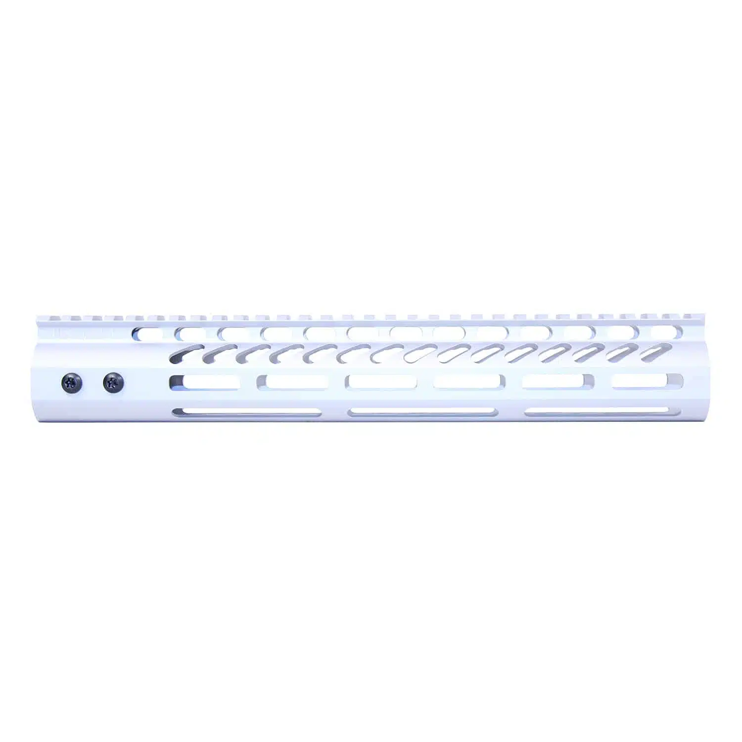 12 inch M-LOK handguard with monolithic top rail in anodized clear finish