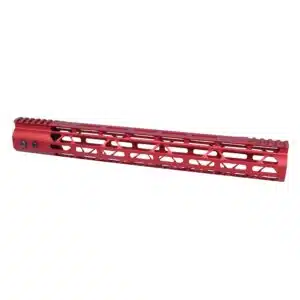 15 inch Mod Lite Skeletonized M-LOK handguard in anodized red finish