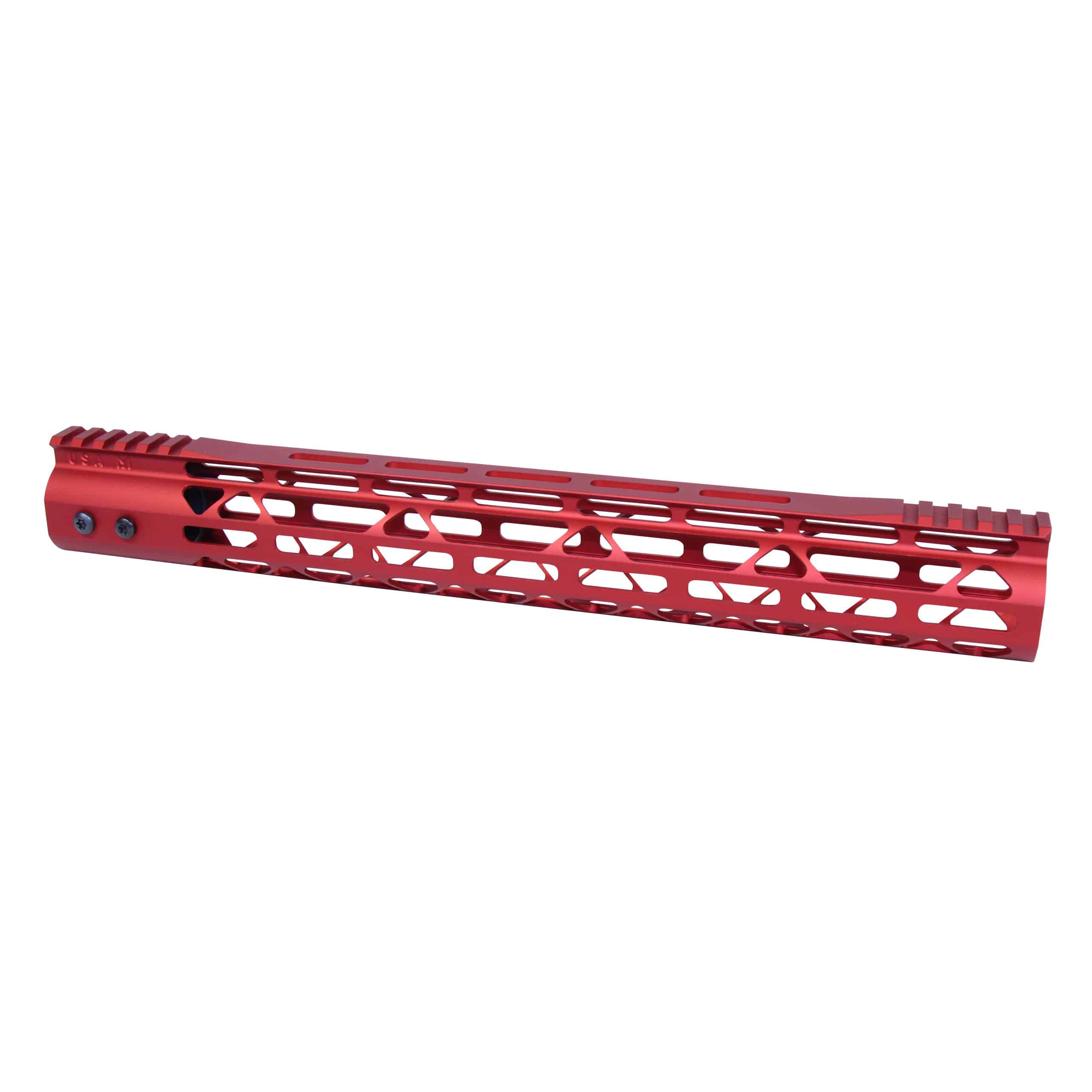 15 inch Mod Lite Skeletonized M-LOK handguard in anodized red finish