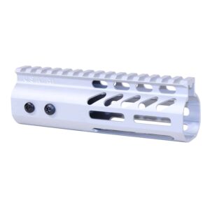 6 inch M-LOK handguard with monolithic top rail in anodized clear finish