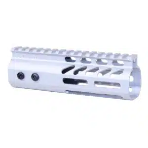 6 inch M-LOK handguard with monolithic top rail in anodized clear finish
