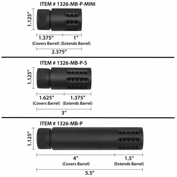 AR-15 Micro Slip Over Fake Suppressor with Ported Gatling Style Brake in Anodized Pink - Image 2