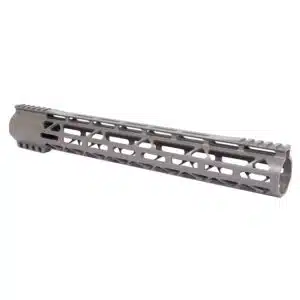 Flat Dark Earth AR-308 handguard with M-LOK slots and monolithic top rail