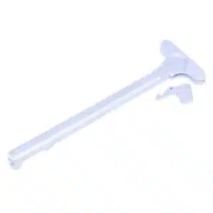 Unfinished AR-15 charging handle with T-handle grip and separate Mil-Spec latch
