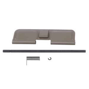 AR-15 Ejection Port Dust Cover Assembly in Flat Dark Earth with hinge pin, spring, and clip