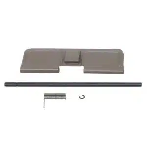 AR-15 Ejection Port Dust Cover Assembly in Flat Dark Earth with hinge pin, spring, and clip