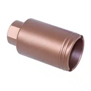 Anodized Bronze AR-15 Micro Slim Flash Can with hexagonal mounting base