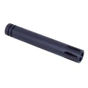 Black nitride AR-15 flash hider with XM177 style side ports and threaded base