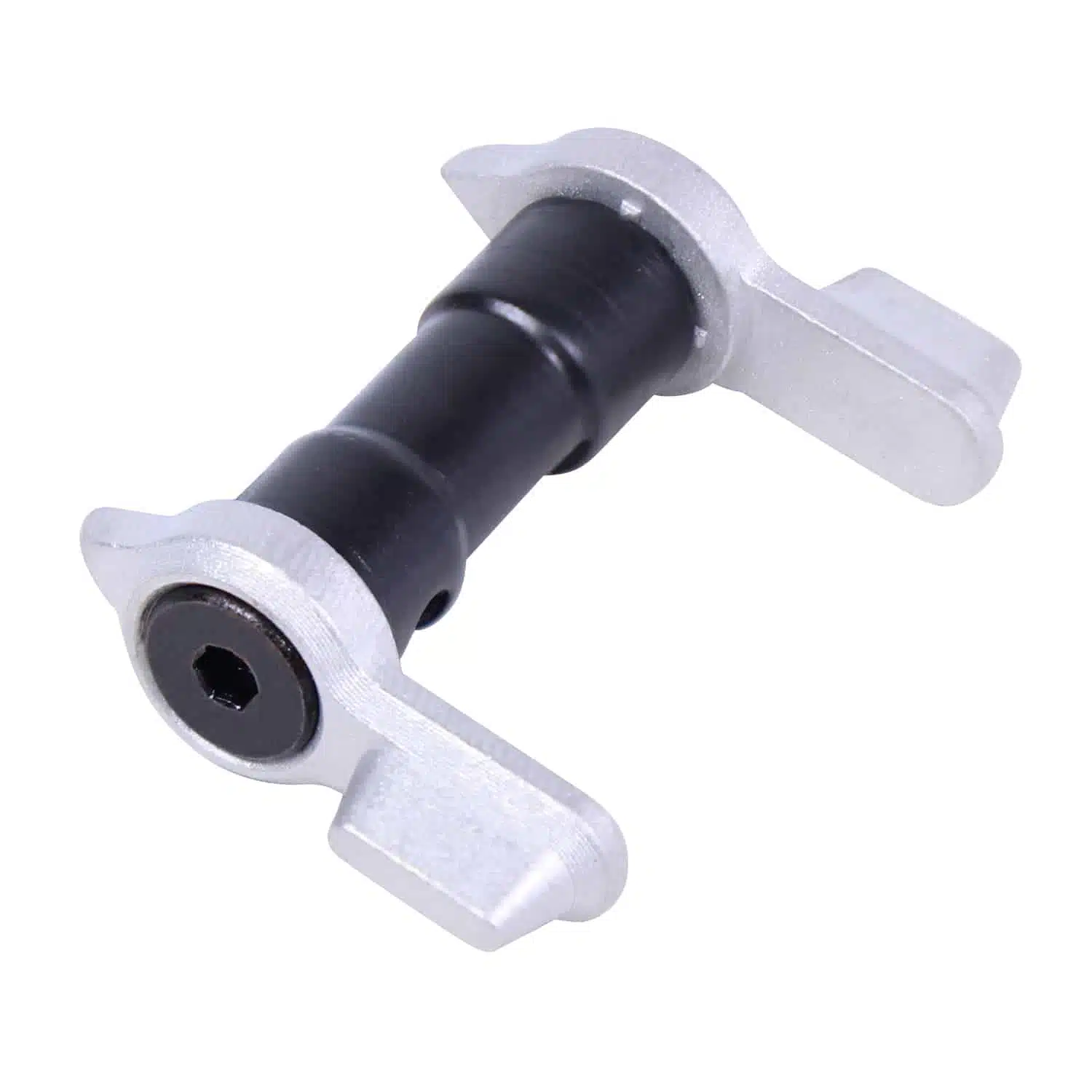 Unfinished AR-15 multi degree short throw ambi safety with black center and paddle levers