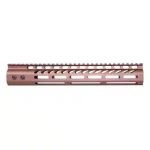 Anodized Bronze 12-inch M-LOK free floating handguard with monolithic top rail