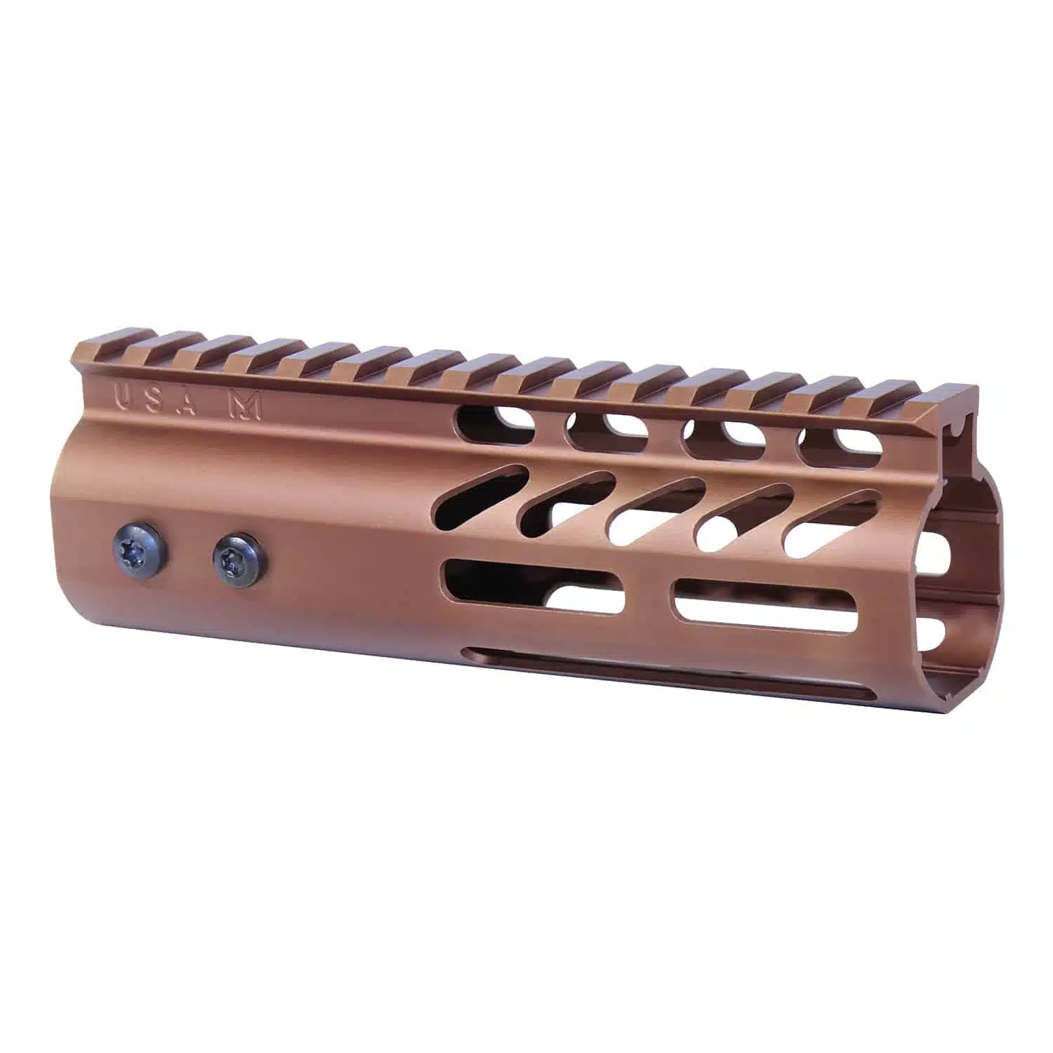 6 inch Anodized Bronze M-LOK Free Floating Handguard with Monolithic Top Rail