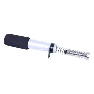 Unfinished AR-15 pistol buffer tube kit with foam cover, castle nut, and CAR buffer spring