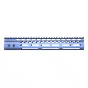 Anodized Grey 12-inch M-LOK free floating handguard with monolithic top rail
