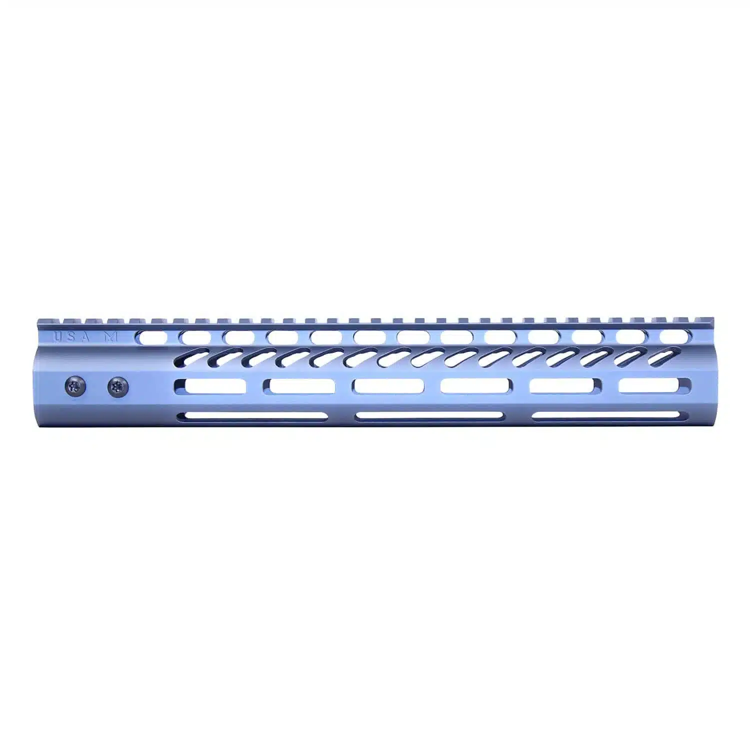 Anodized Grey 12-inch M-LOK free floating handguard with monolithic top rail