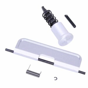AR-15 upper completion kit with Gen 3 aluminum dust cover in anodized clear finish, including forward assist, spring, and pin.