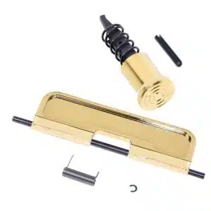 Gold plated Gen 3 aluminum dust cover kit with forward assist and spring components