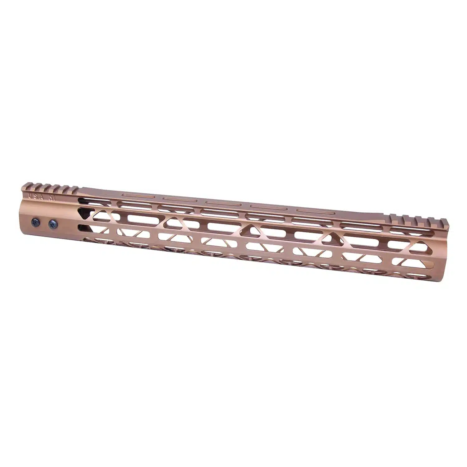 15 inch Mod Lite skeletonized M-LOK handguard in anodized bronze finish