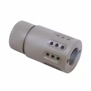 Flat Dark Earth AR .308 Cal Mini Slip Over Barrel Shroud with Multi Port Muzzle Brake