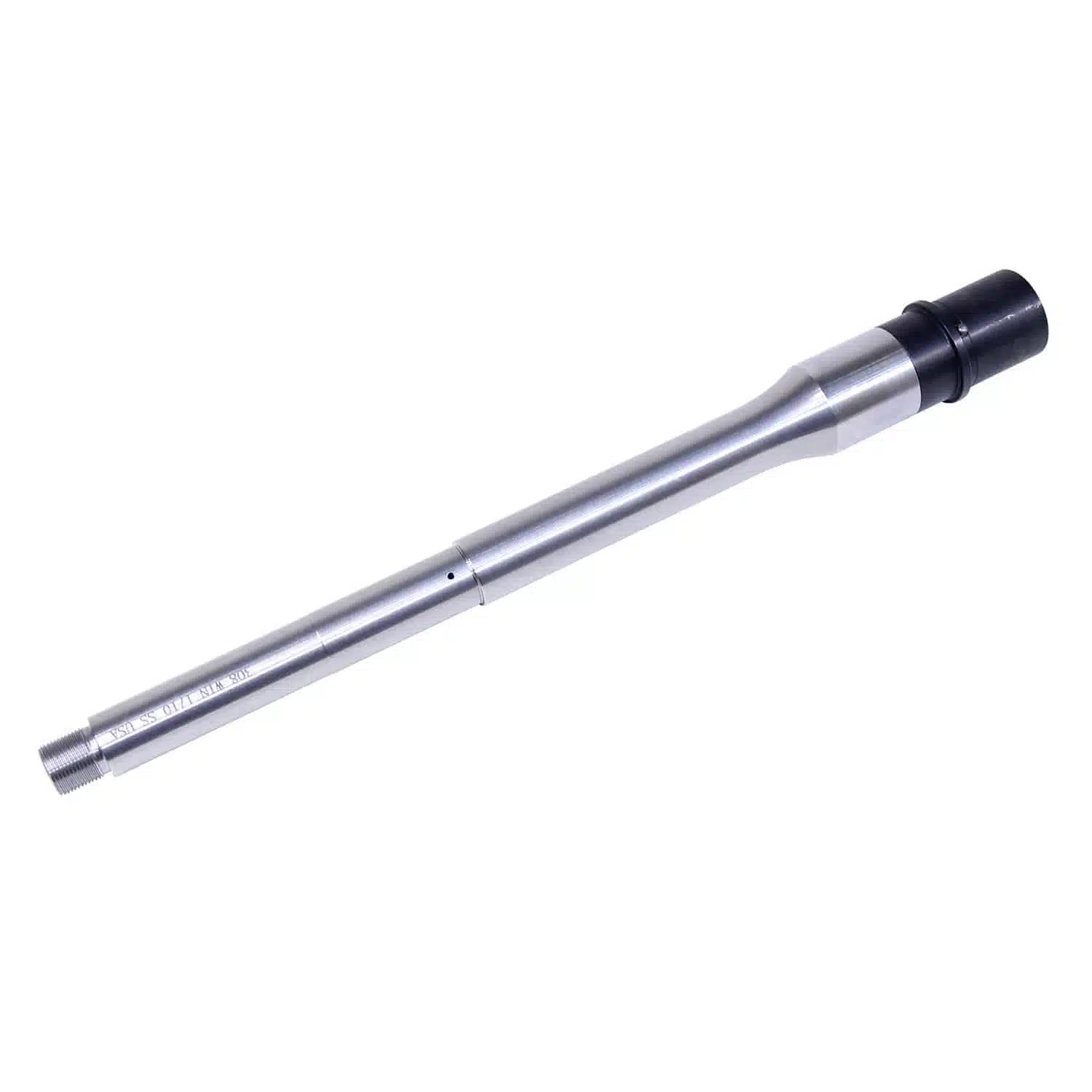 12.5" .308 Cal 1:10 Twist 4150 Barrel (Stainless) with black gas block and threaded muzzle