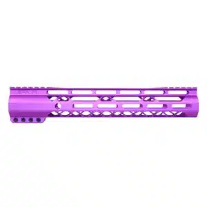 12-inch AIR-LOK handguard in anodized purple with monolithic top rail and M-LOK slots