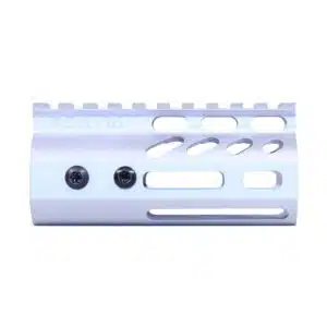 Unfinished 4-inch M-LOK handguard with monolithic top rail and visible mounting screws