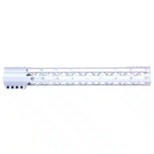 Anodized Clear 15-inch AIR-LOK M-LOK handguard with monolithic top rail and skeletonized body