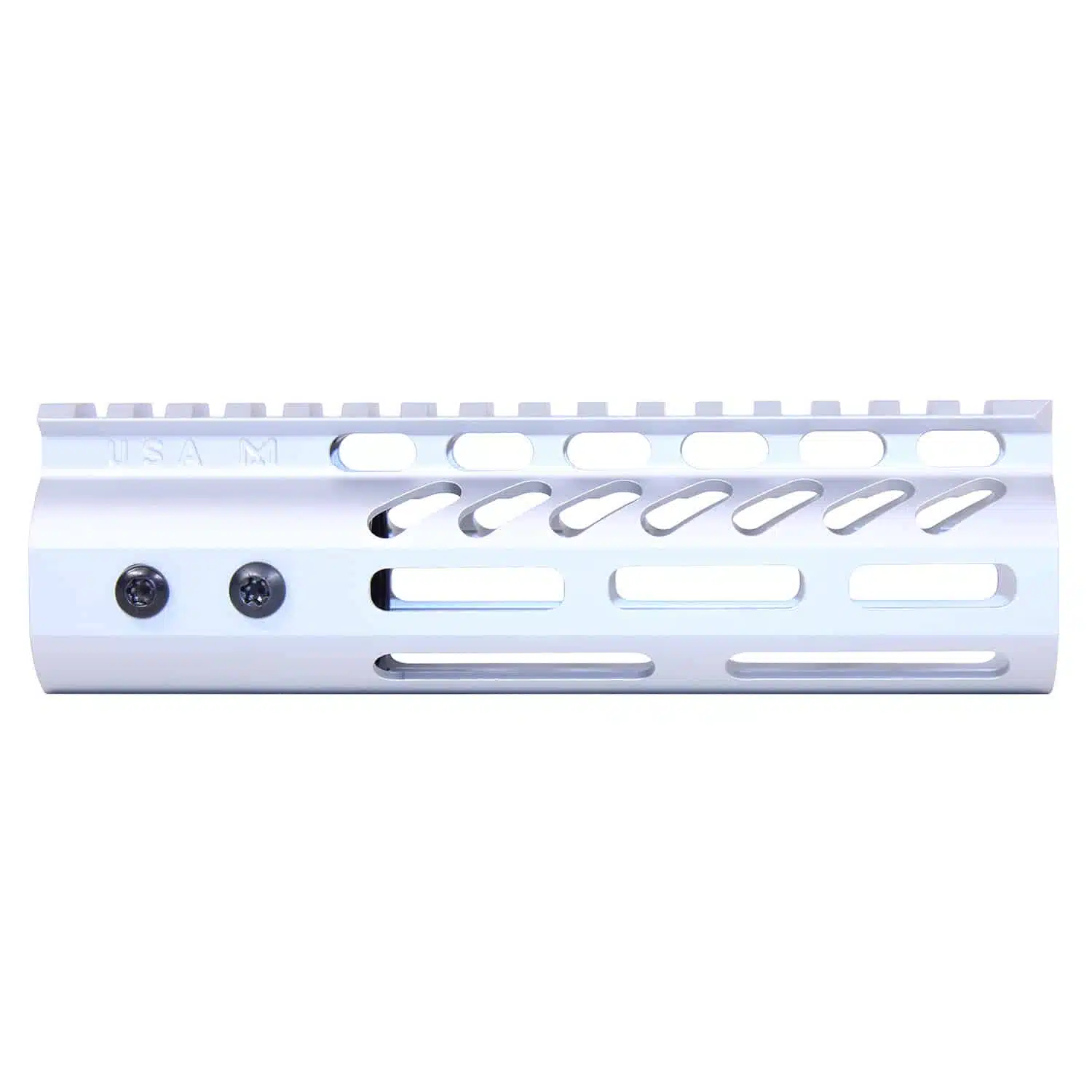 Anodized Clear 6.75 inch M-LOK handguard with monolithic top rail and M-LOK slots