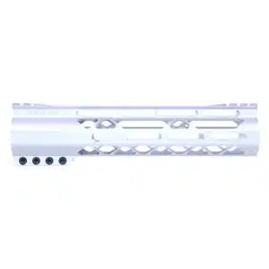 Anodized Clear 9 inch AIR-LOK M-LOK handguard with monolithic top rail and skeletonized body