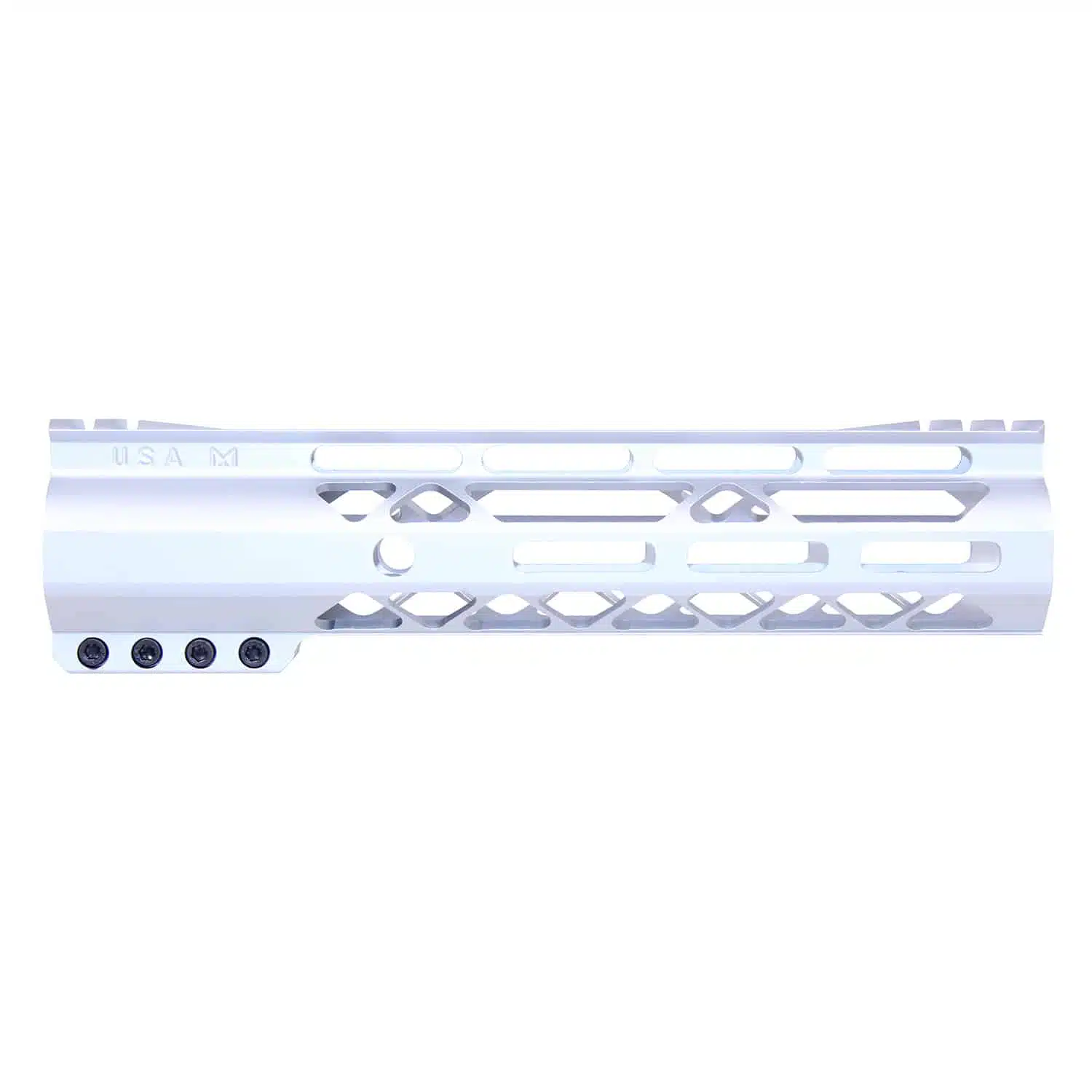 Anodized Clear 9 inch AIR-LOK M-LOK handguard with monolithic top rail and skeletonized body