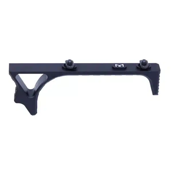 Sleek black angled foregrip for rifles, ergonomic design, enhances control and comfort.