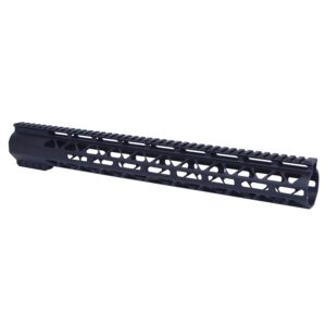 Anodized black 16.5 inch AIR-LOK handguard with M-LOK slots and monolithic top rail