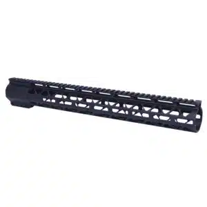 Anodized black 16.5 inch AIR-LOK handguard with M-LOK slots and monolithic top rail