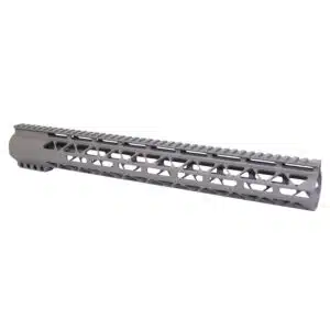 16.5 inch AIR-LOK M-LOK handguard with monolithic top rail in anodized black finish